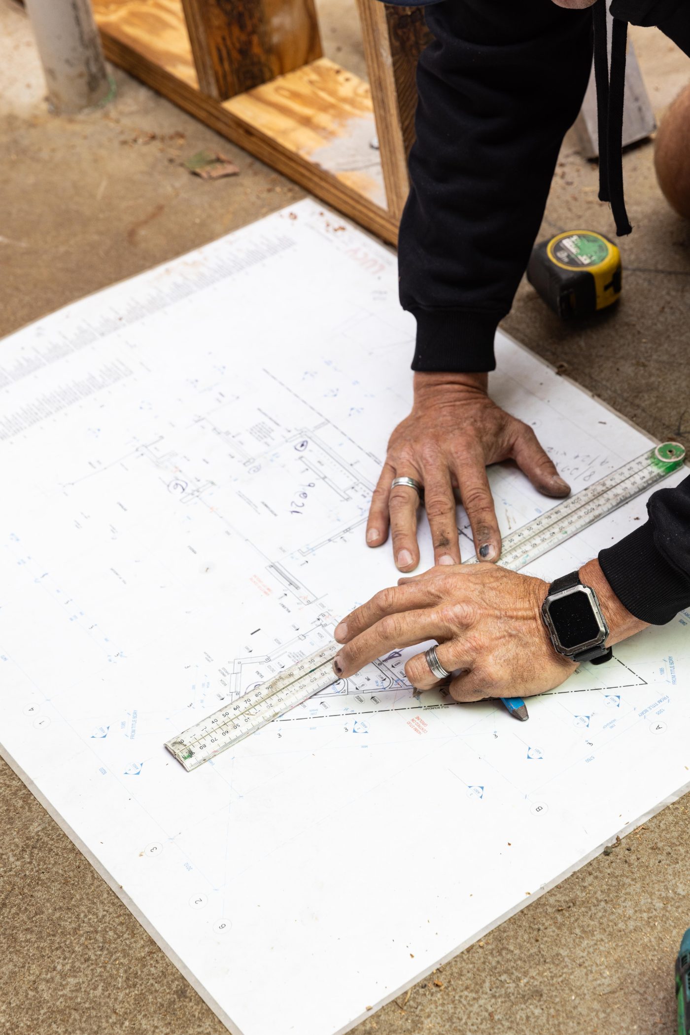 Hands on the drawings