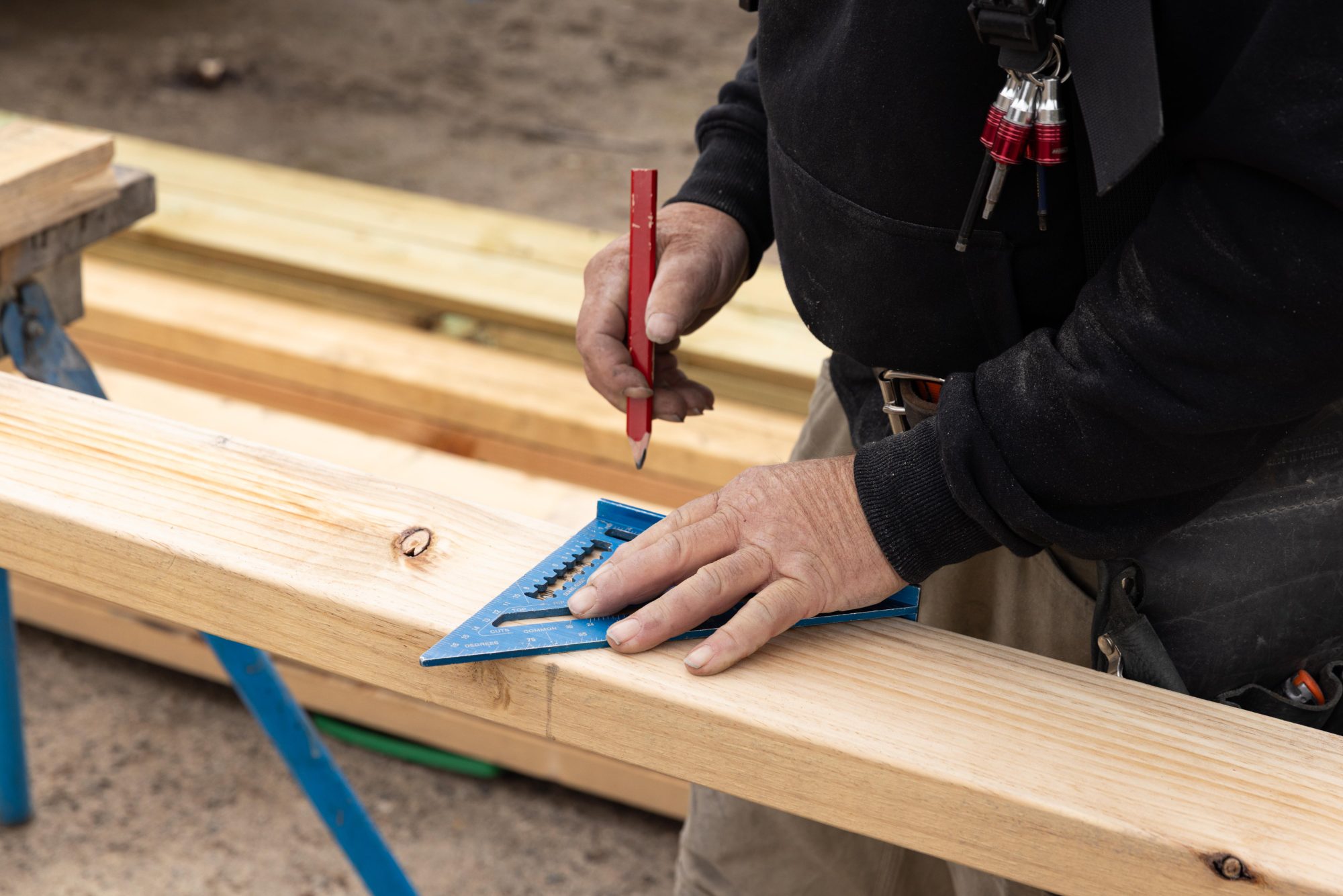 Marking out with a speed square