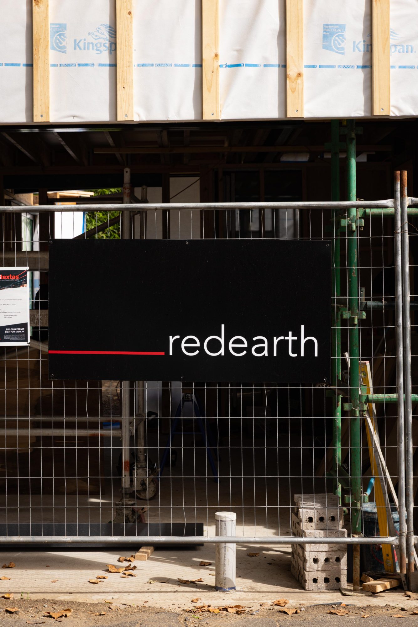 Red Earth Developments site sign on an Elwood new build