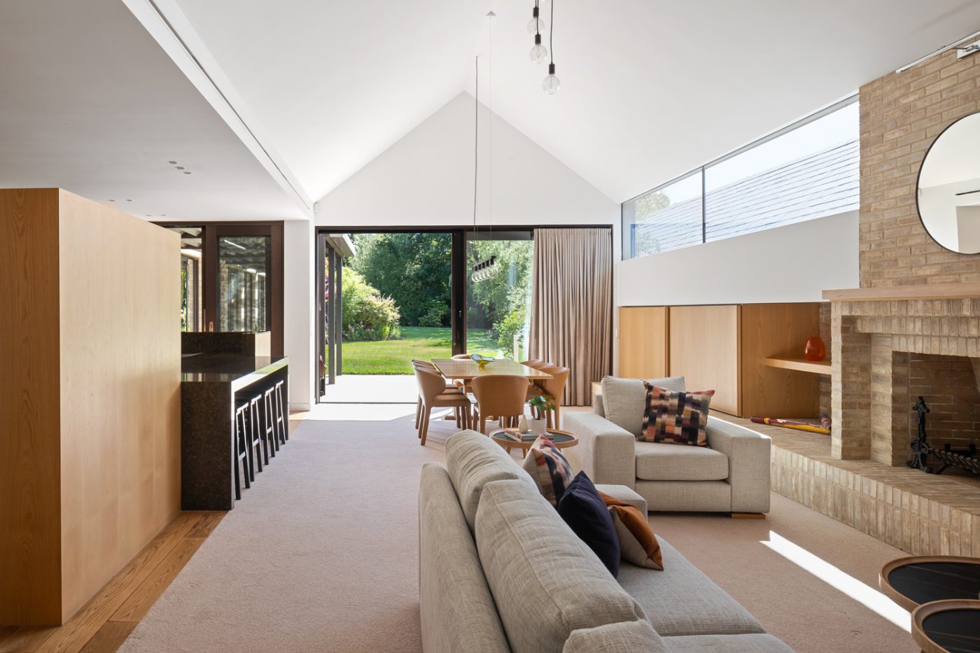 Living room of a new build in Melbourne’s inner east