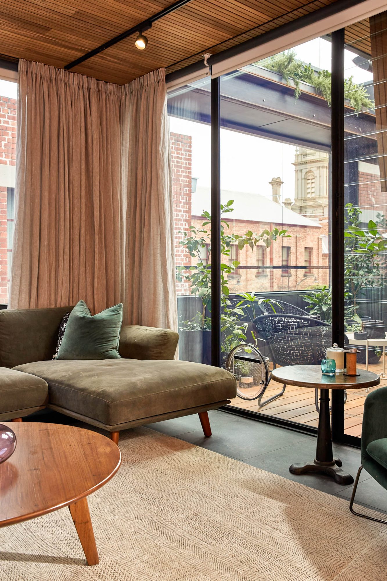 Living space with timber joinery