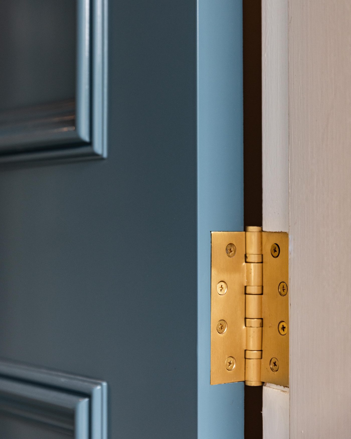 Solid brass door hardware fitted to joinery in Richmond